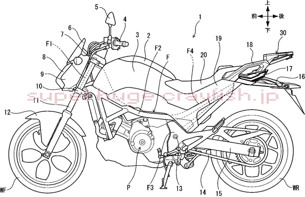 2025年モデルの新型XADV向けのスライドキャリアの特許 個人的バイクまとめブログ